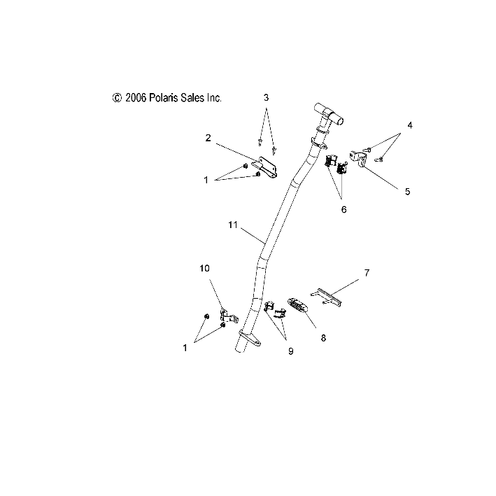 STEERING, STEERING POST ASM. - S08PB8ES/EE (49SNOWSTEERINGPOST600HO)