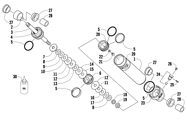 REAR SUSPENSION REAR ARM SHOCK ABSORBER