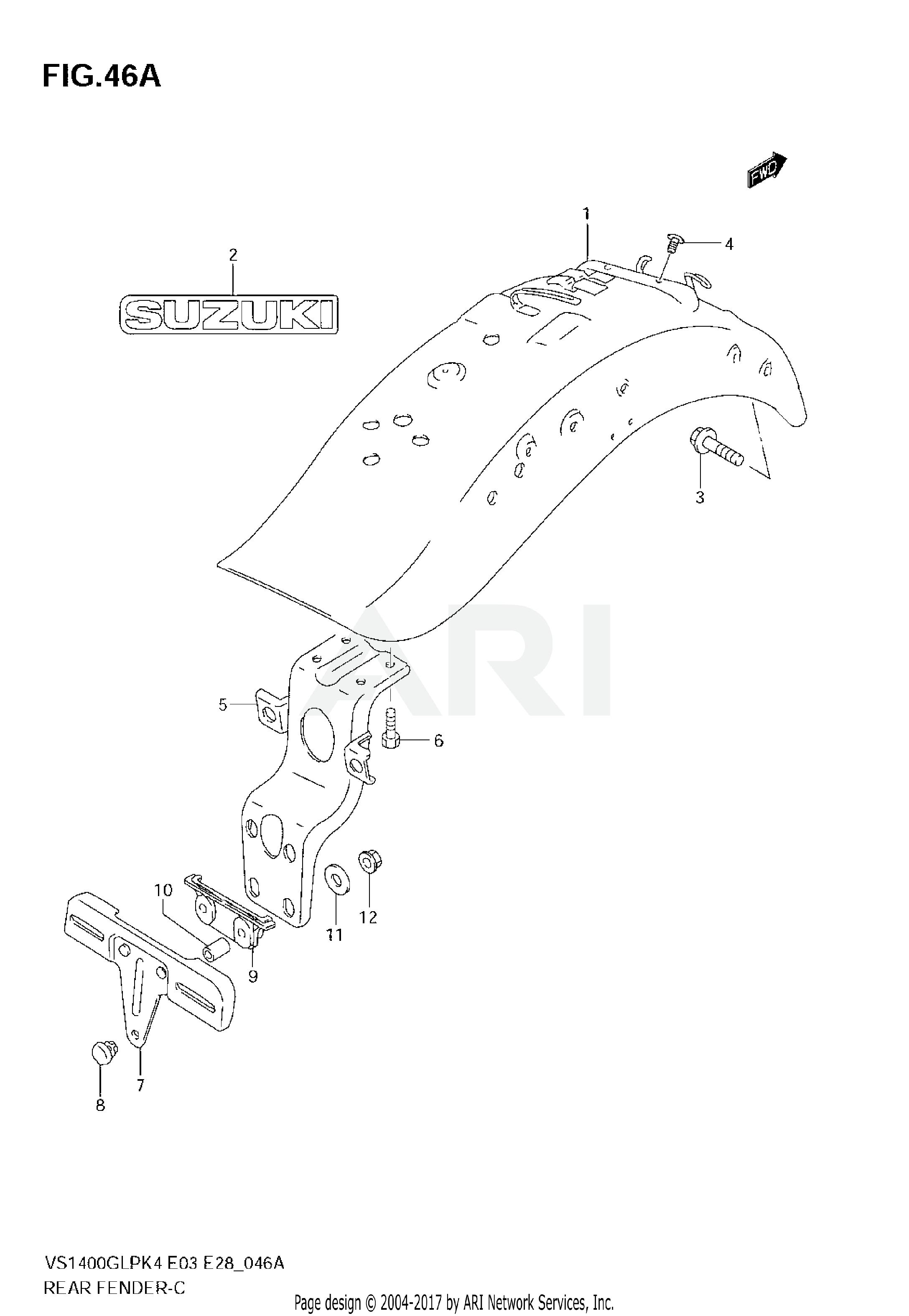 REAR FENDER (MODEL K5/K6/K7/K8)