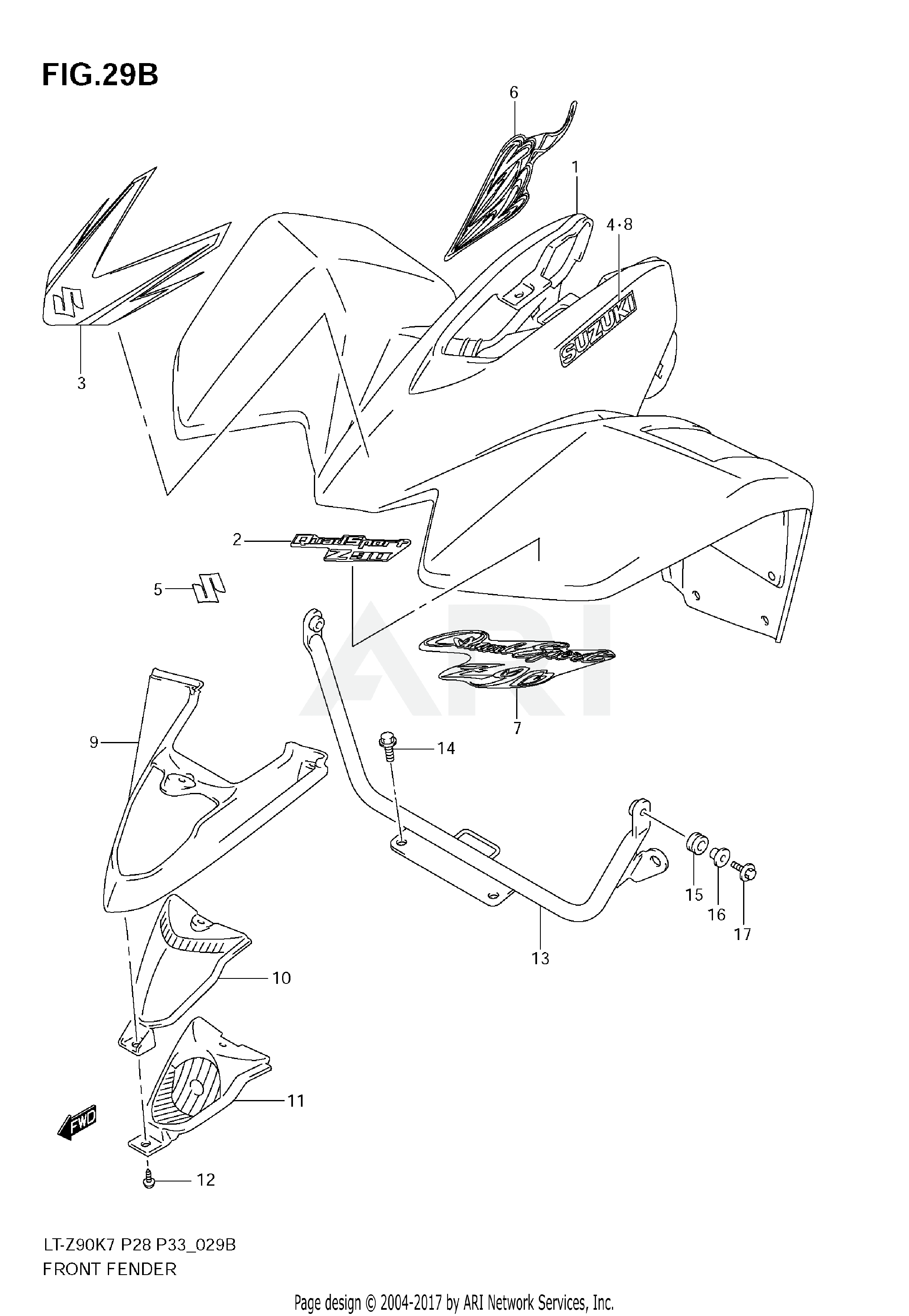 FRONT FENDER (MODEL K9)