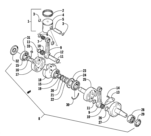 PISTON AND CRANKSHAFT