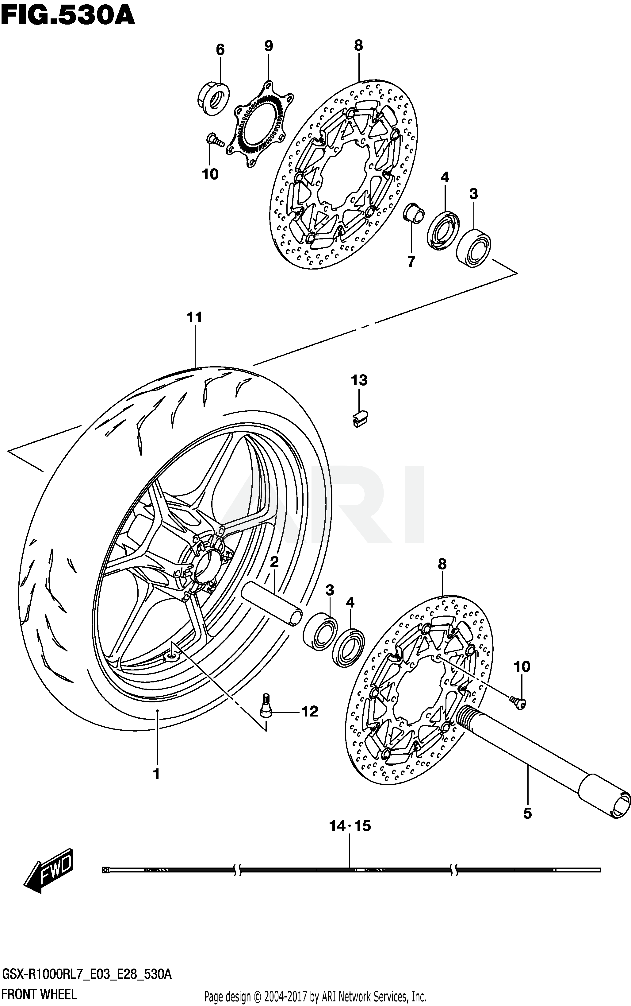 FRONT WHEEL (GSX-R1000RL7 E03)