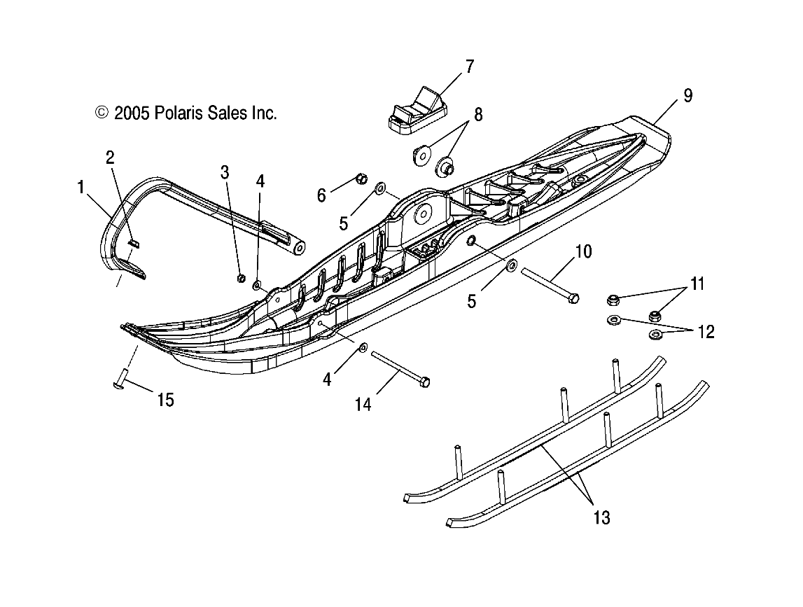 SKI ASSEMBLY (M-10) - S06PD7ES/FS (4997339733B03)