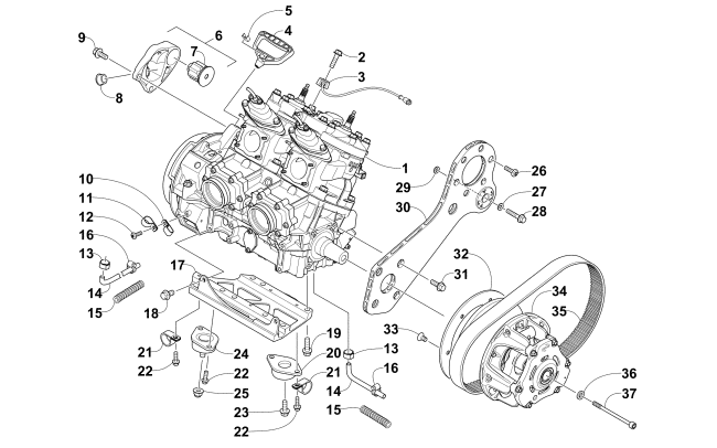 ENGINE AND RELATED PARTS