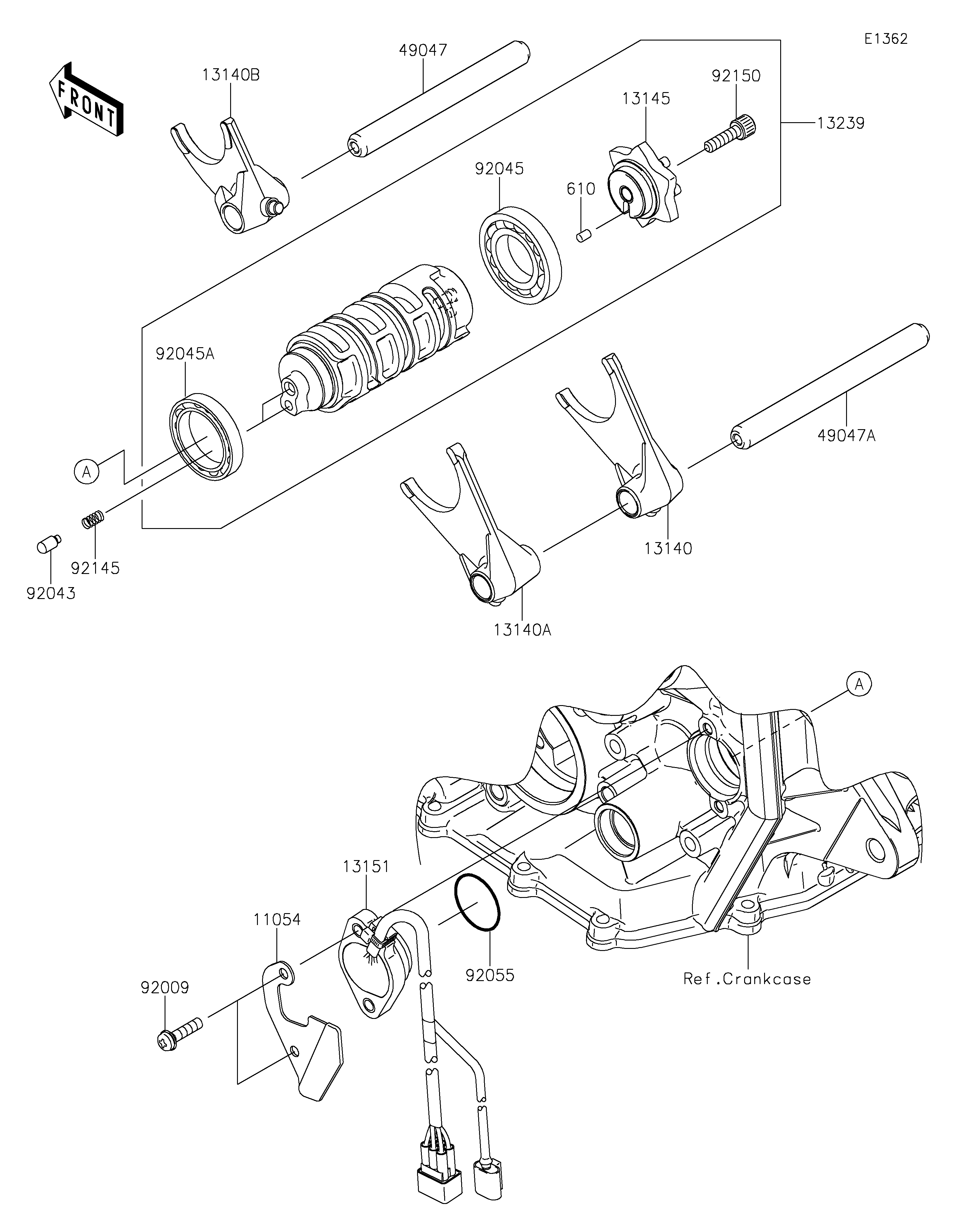 Gear Change Drum/Shift Fork(s)