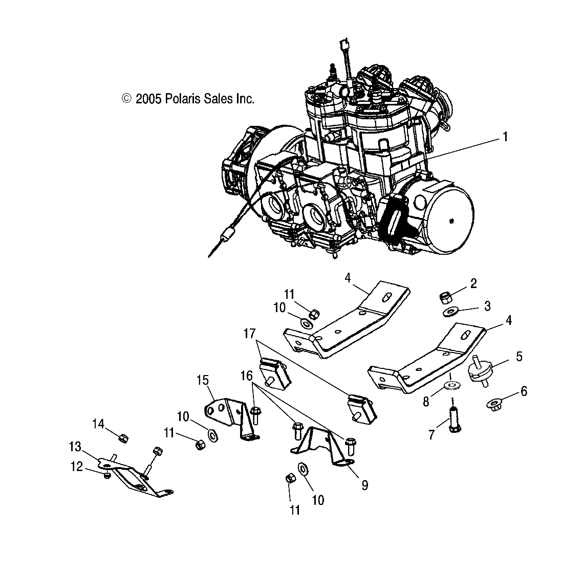 ENGINE, MOUNTING - S07NP5CS/CE (4997259725C05)