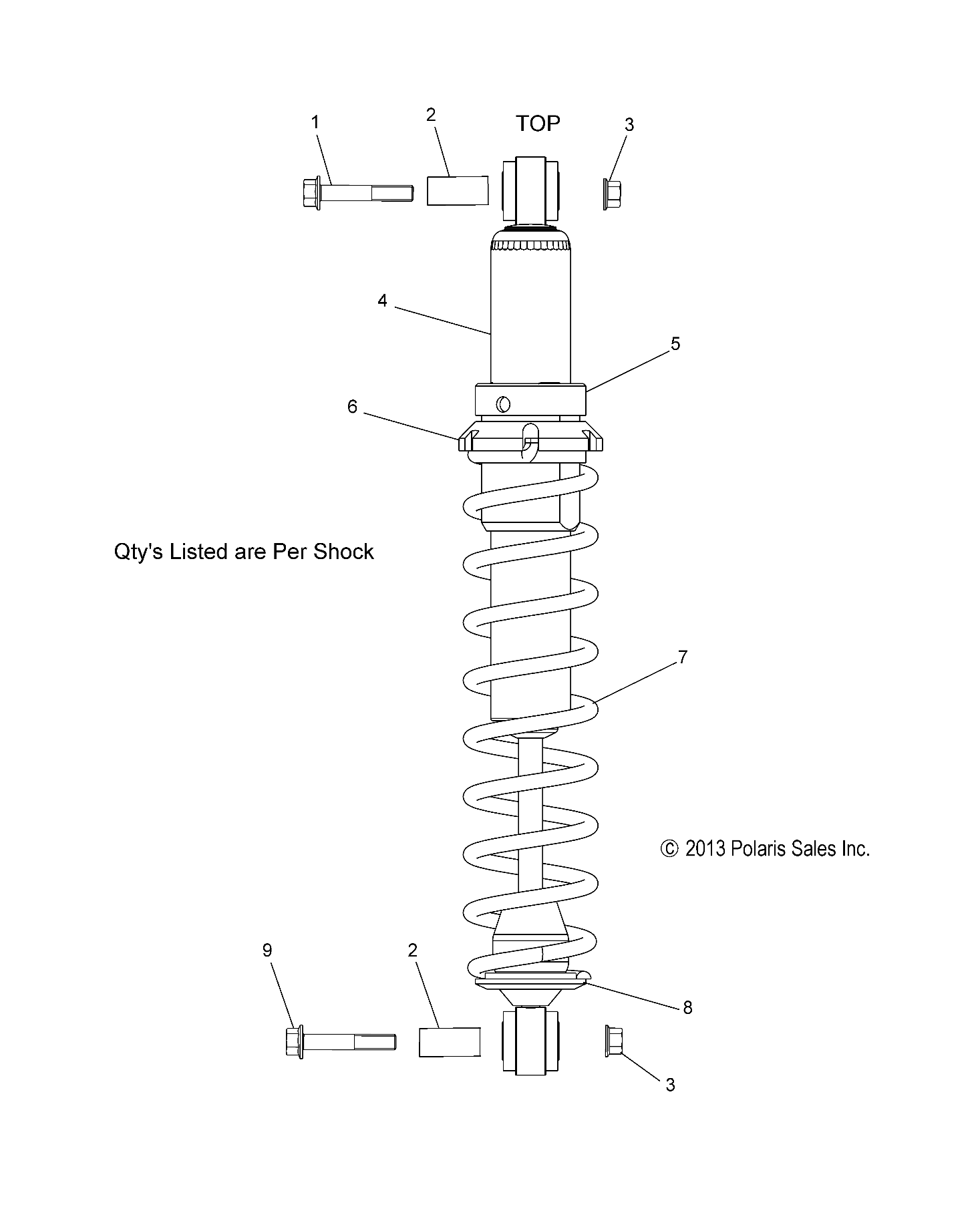 SUSPENSION, SHOCK, IFS (7043903) - S19CEA5BSL (49SNOWSHOCKIFS7043903)