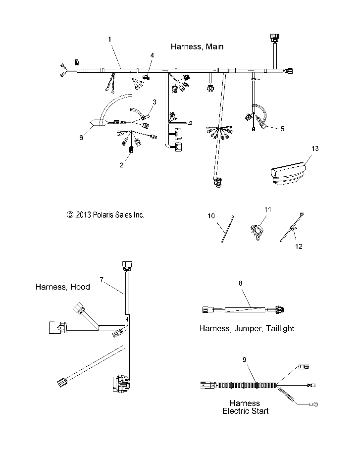 ELECTRICAL, WIRE HARNESS - S19CBA6GSL (49SNOWHARNESS14INDY)