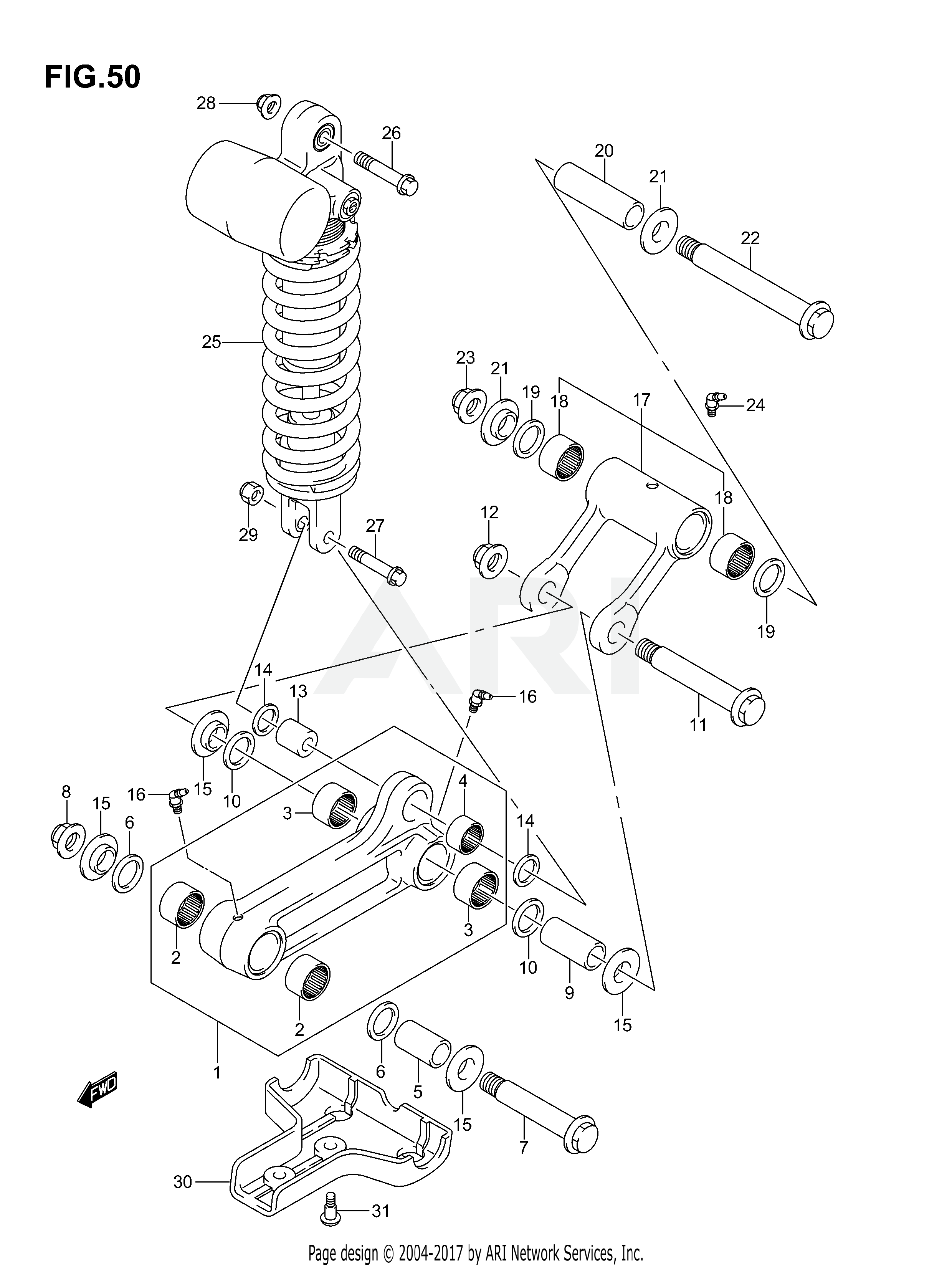 REAR CUSHION LEVER (MODEL K3/K4)