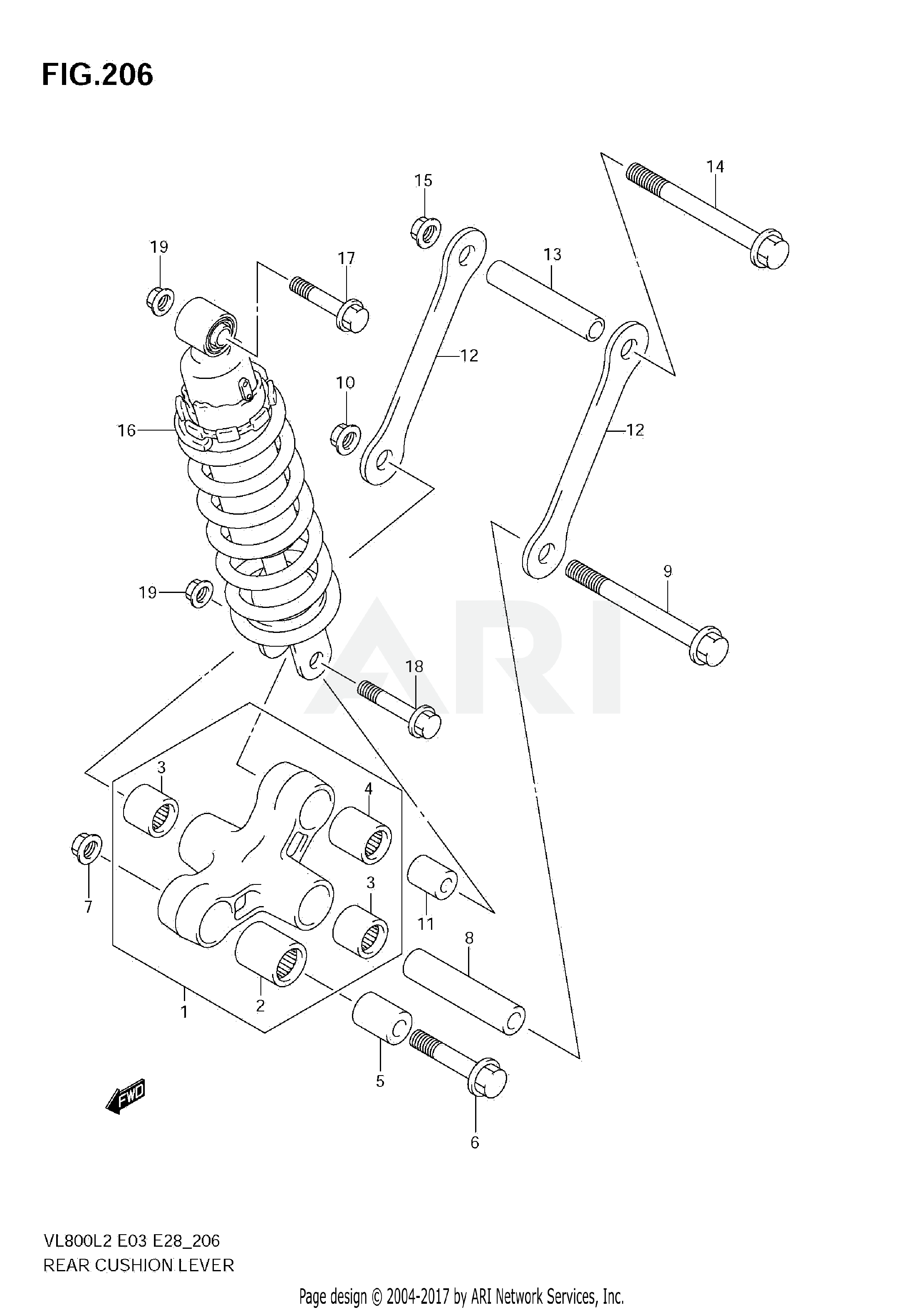 REAR CUSHION LEVER (VL800C  E03)