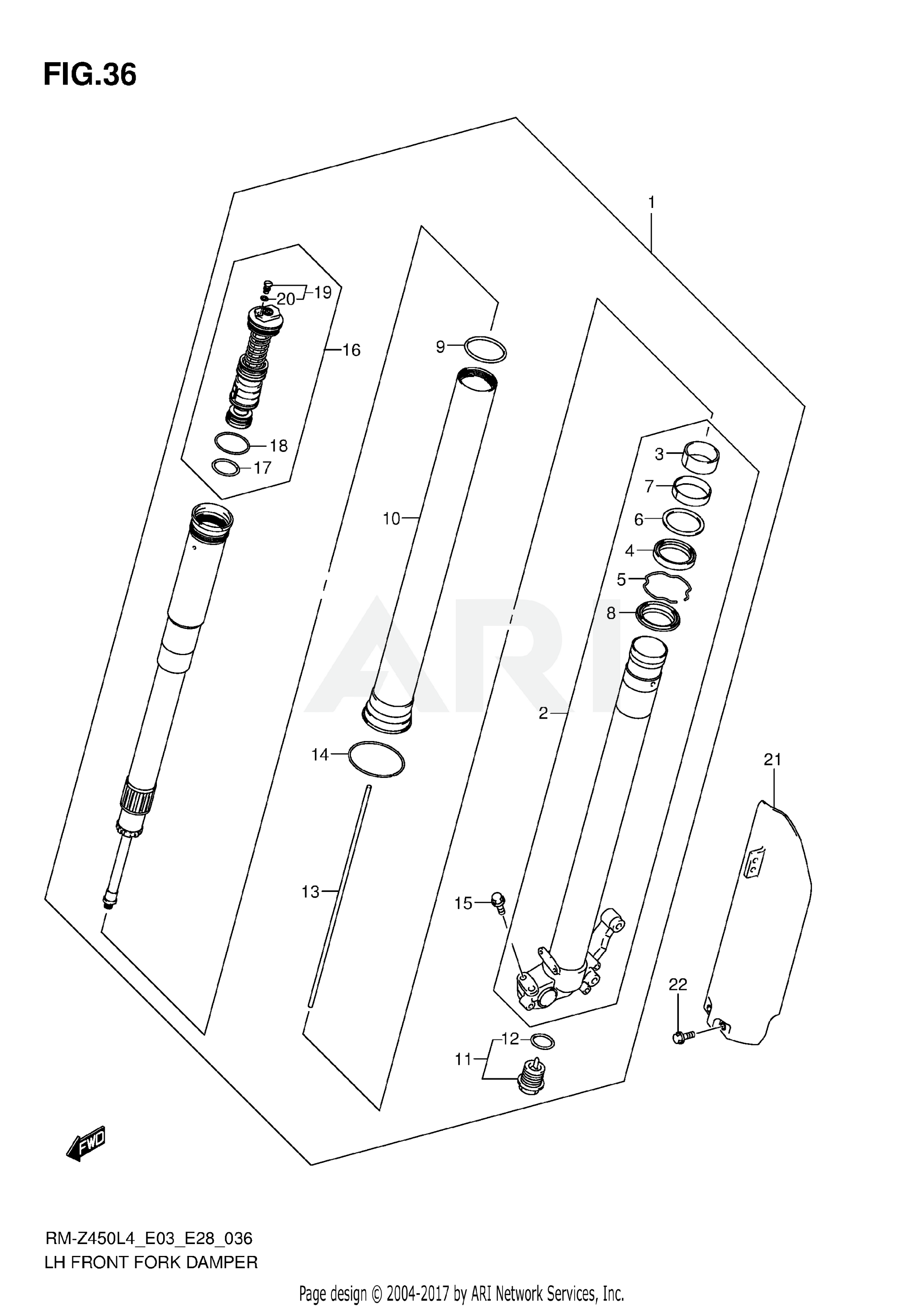 LH FRONT FORK DAMPER