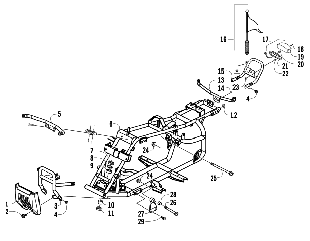 FRAME AND RELATED PARTS ASSEMBLY