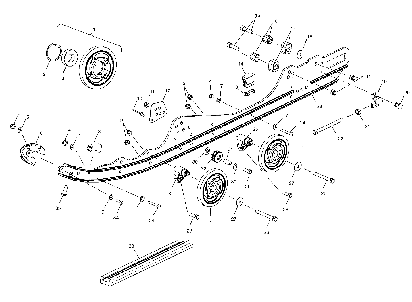 RAIL MOUNTING (EDGE) - S02NP8CS/CSA/CSB (4973467346B08)