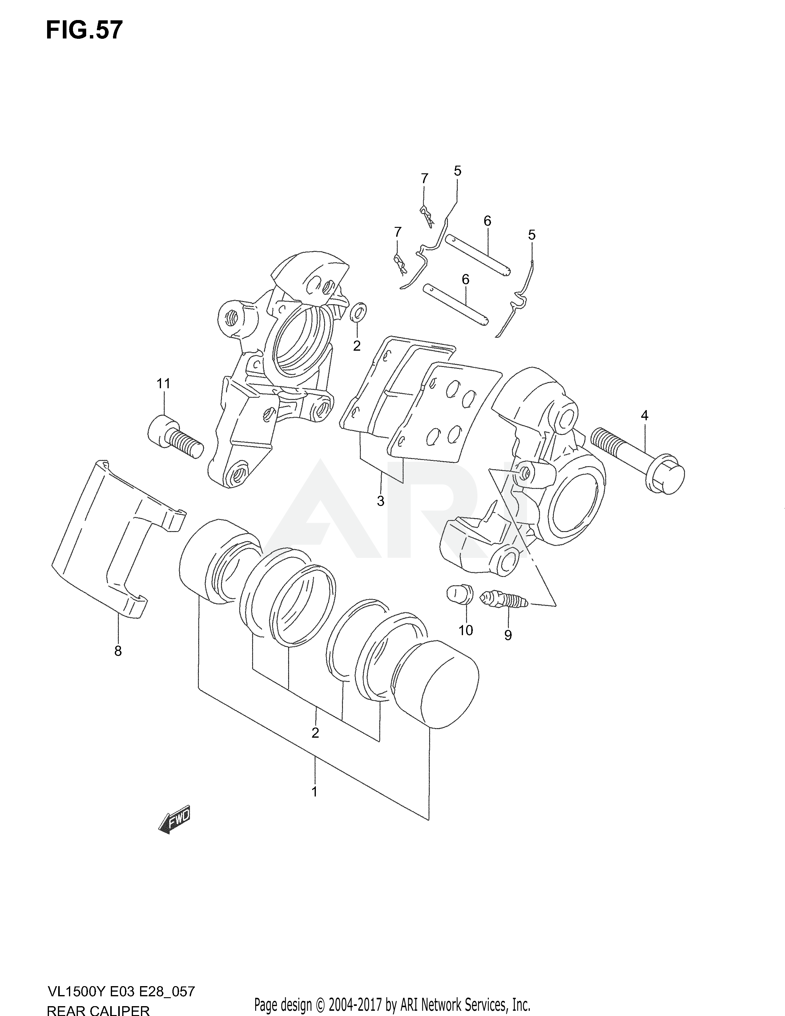 REAR CALIPER (MODEL W)