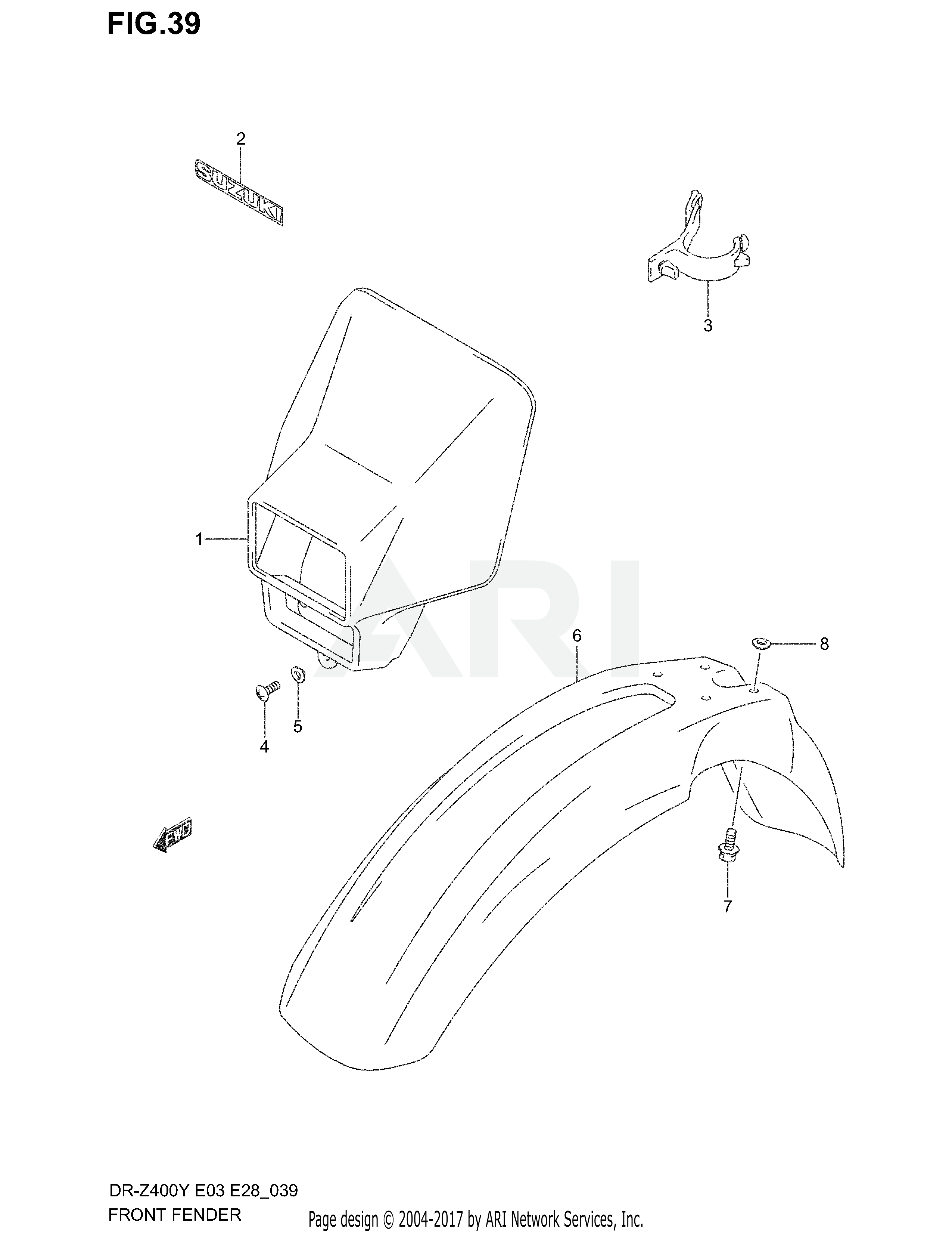 FRONT FENDER (MODEL Y/K1)