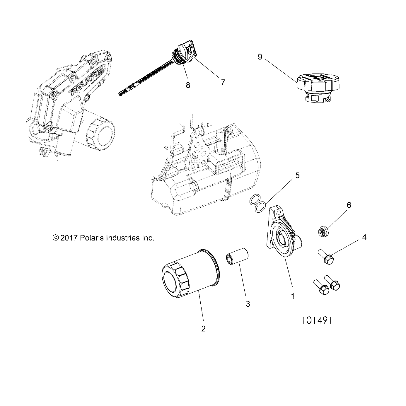 ENGINE, OIL FILTER and DIPSTICK - A18DAE57B2 (101491)