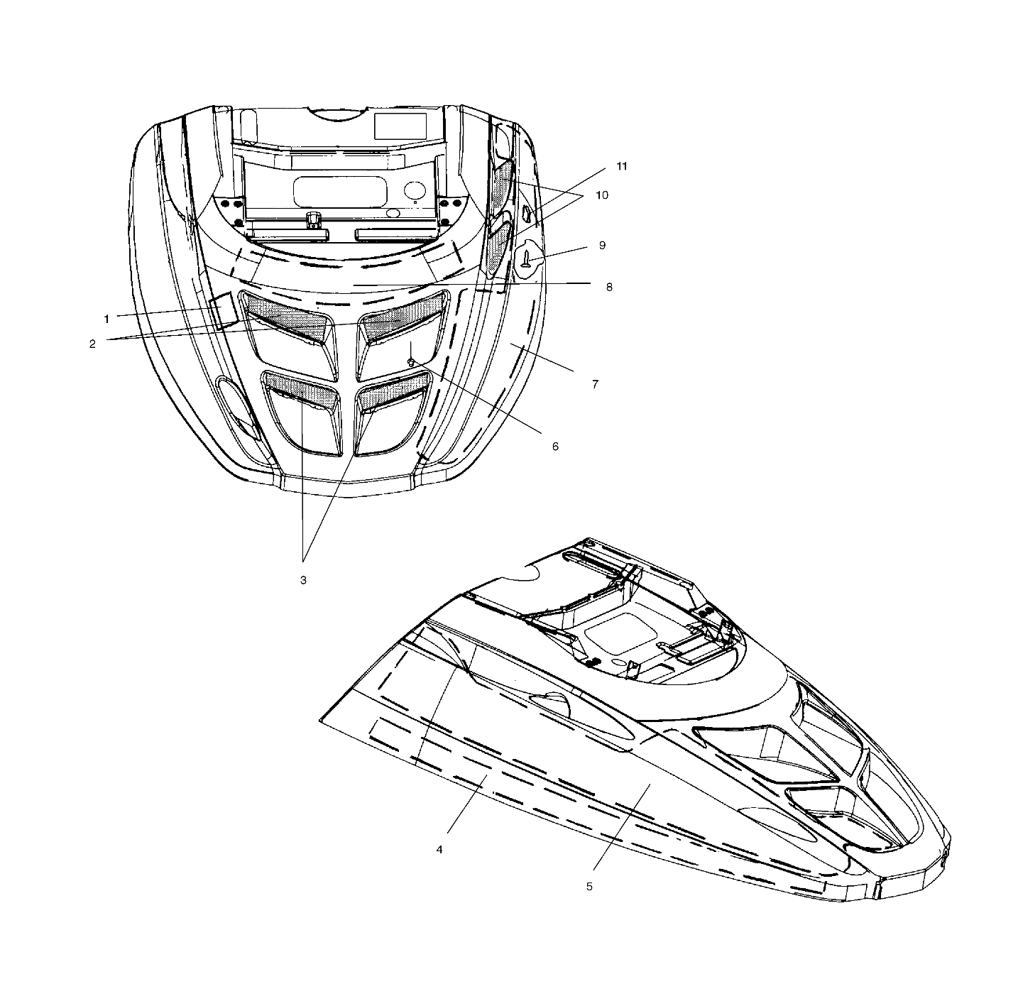 HOOD - FOAM/FOIL - S00SR8BSA (4954115411A011)