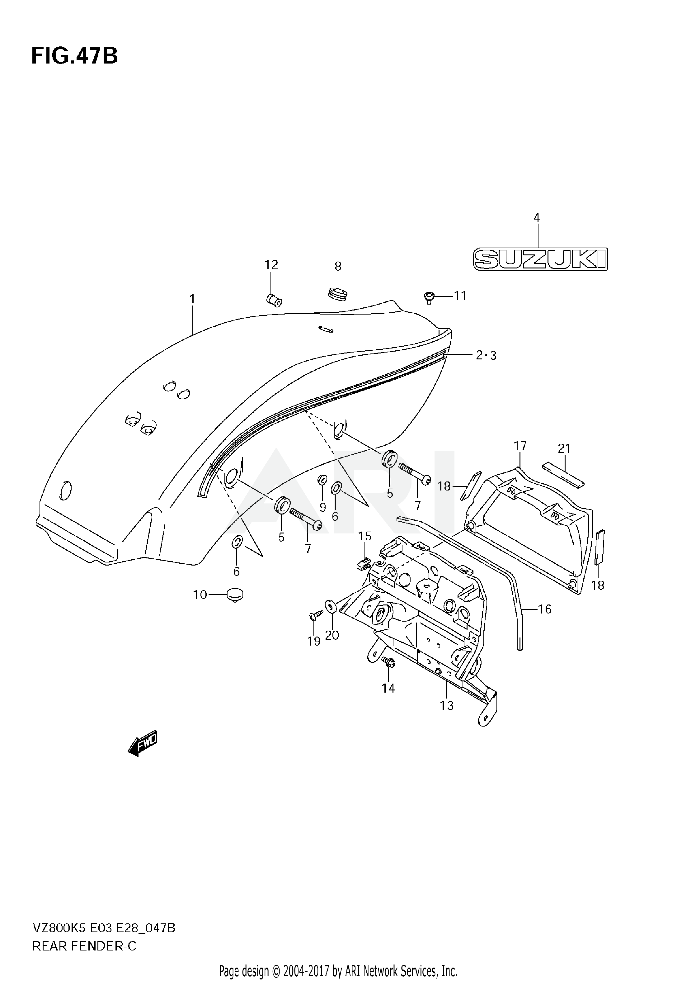 REAR FENDER (VZ800ZK8/ZK9)