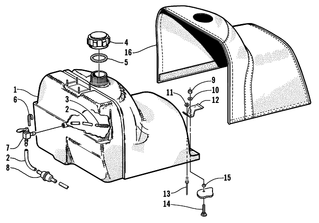 GAS TANK AND COVER