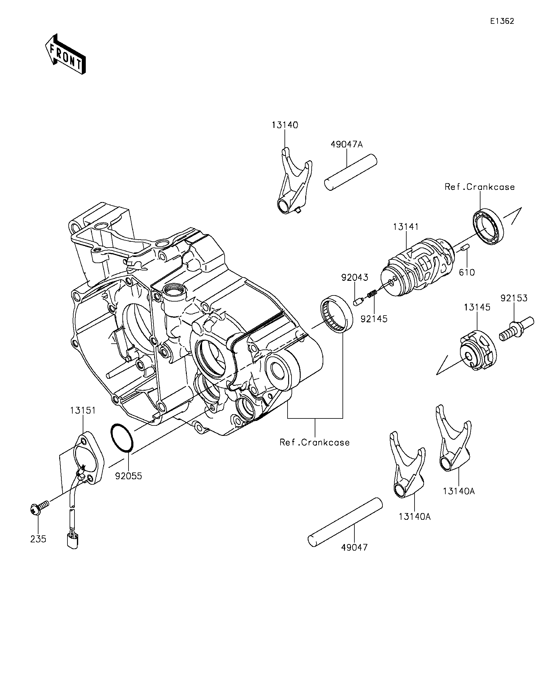 Gear Change Drum/Shift Fork(s)