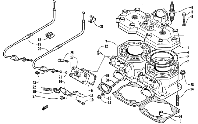 CYLINDER AND HEAD ASSEMBLY