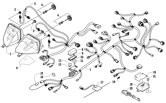 HEADLIGHT AND WIRING ASSEMBLIES