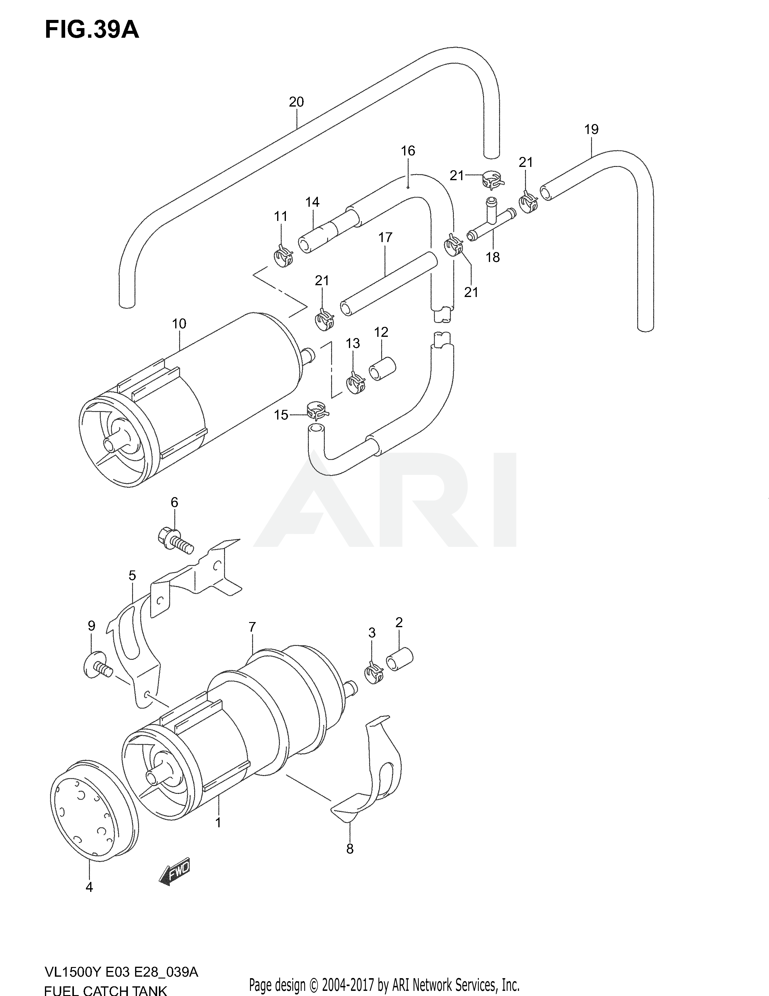 FUEL CATCH TANK (MODEL X/Y/K1/K2/K3/K4)