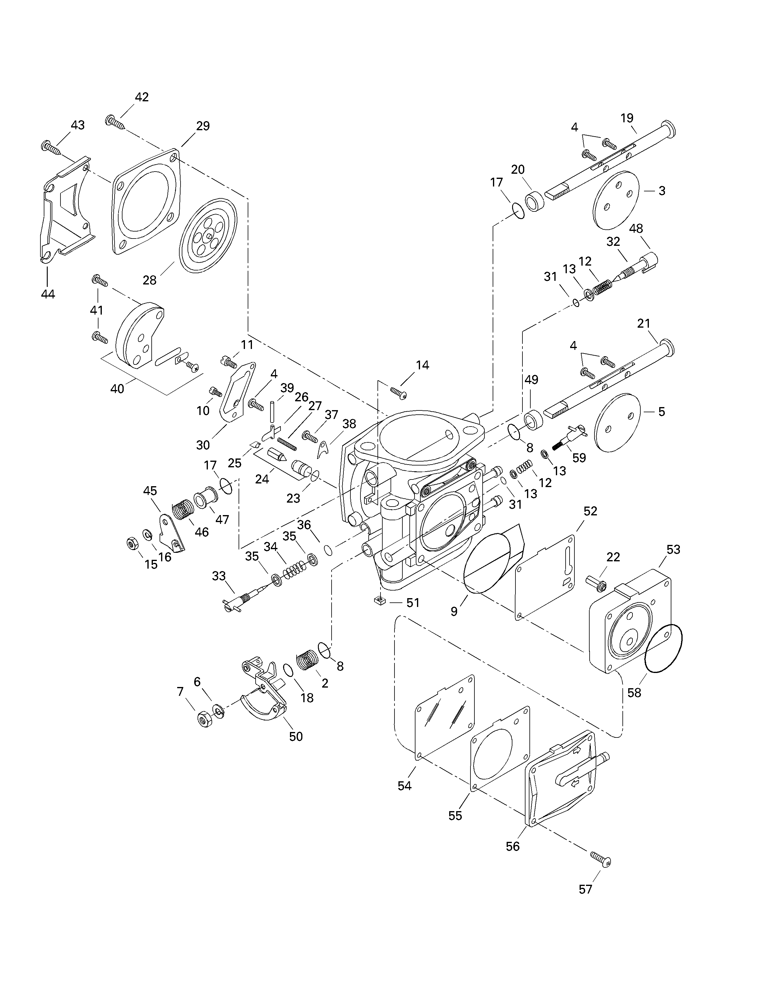 Carburetor (single, Mikuni)