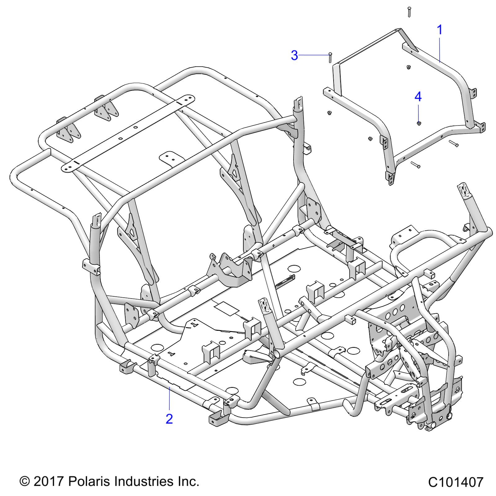 CHASSIS, MAIN FRAME - A18HZA15B4 (C101407)