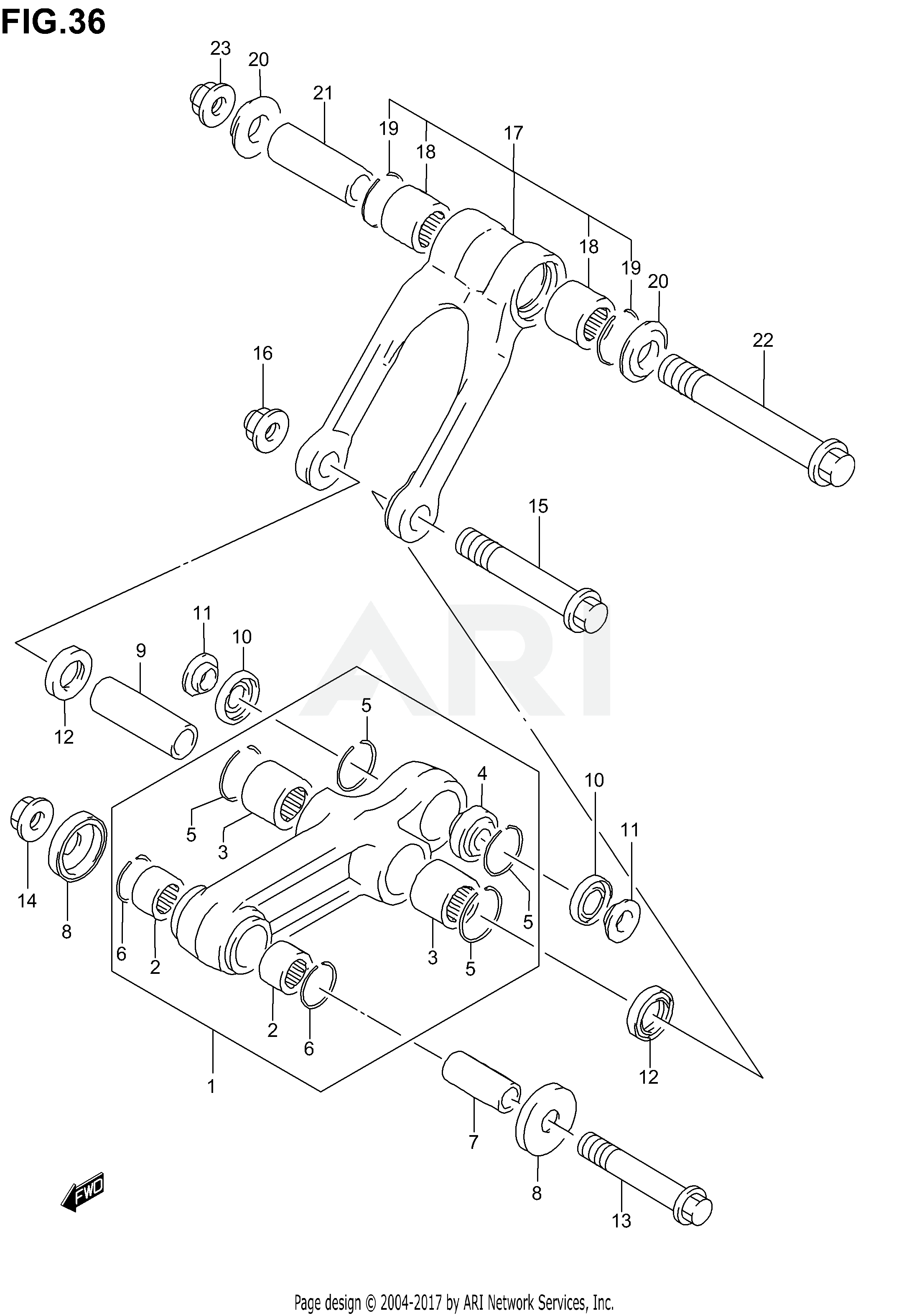 REAR CUSHION LEVER (MODEL K2/K3)