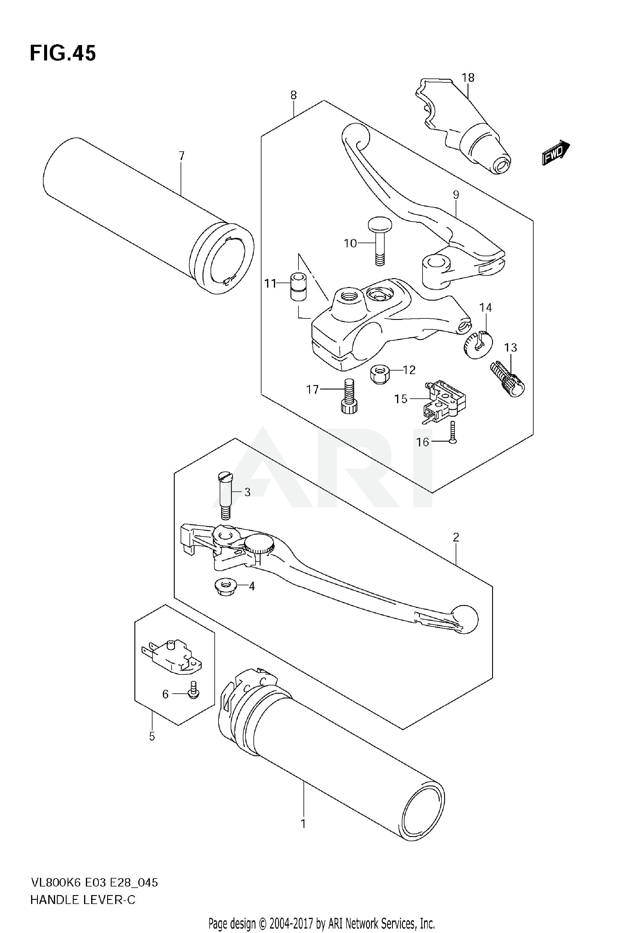 HANDLE LEVER (MODEL K6)