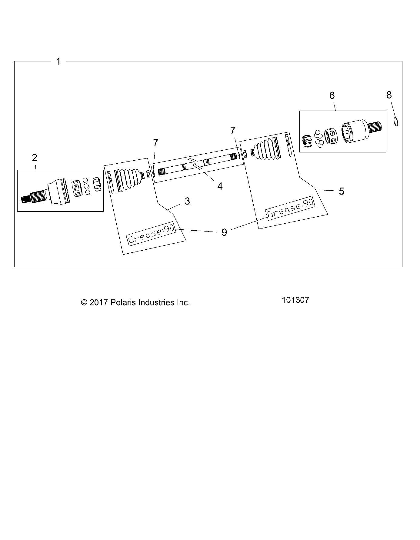 DRIVE TRAIN, DRIVE SHAFT, FRONT - A18SVA85B5 (101307)