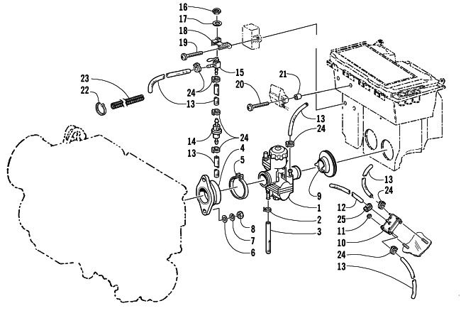 CARBURETOR AND FUEL PUMP ASSEMBLY