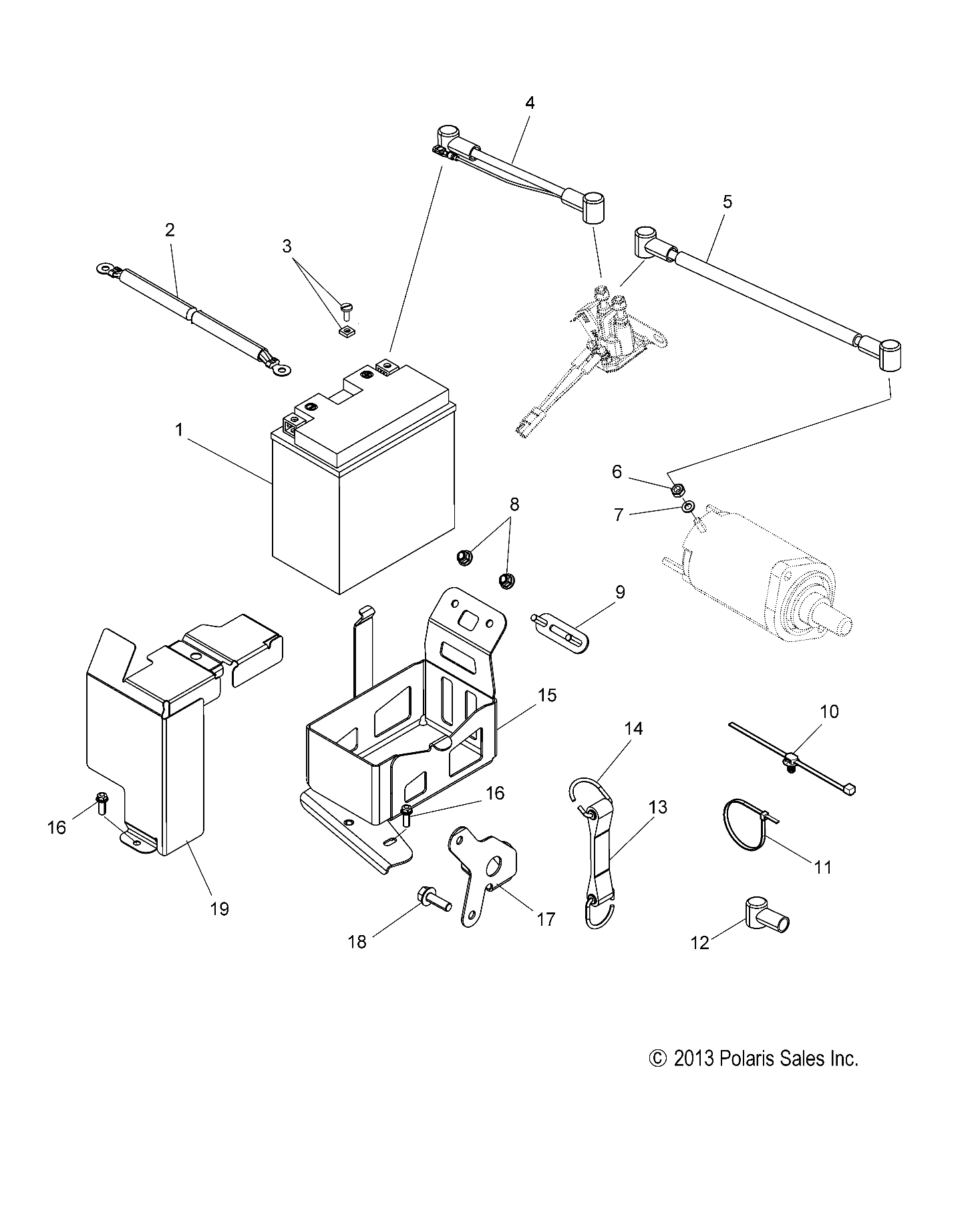 ELECTRICAL, BATTERY BOX  ASM. - S15CS5BSL/BEL (49SNOWBATTERY14550)