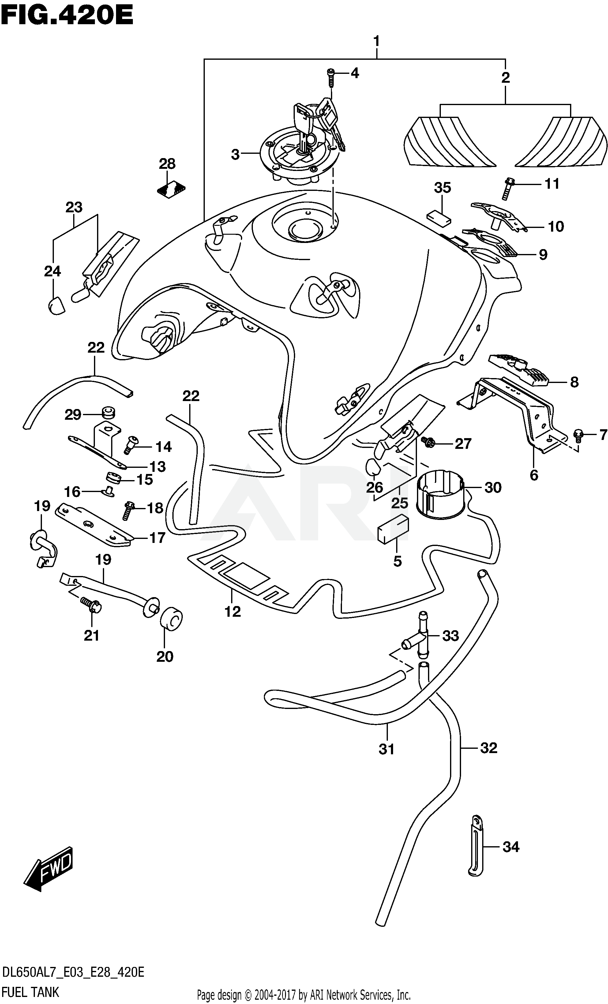 FUEL TANK (DL650AL7 E33) (FOR YU1)