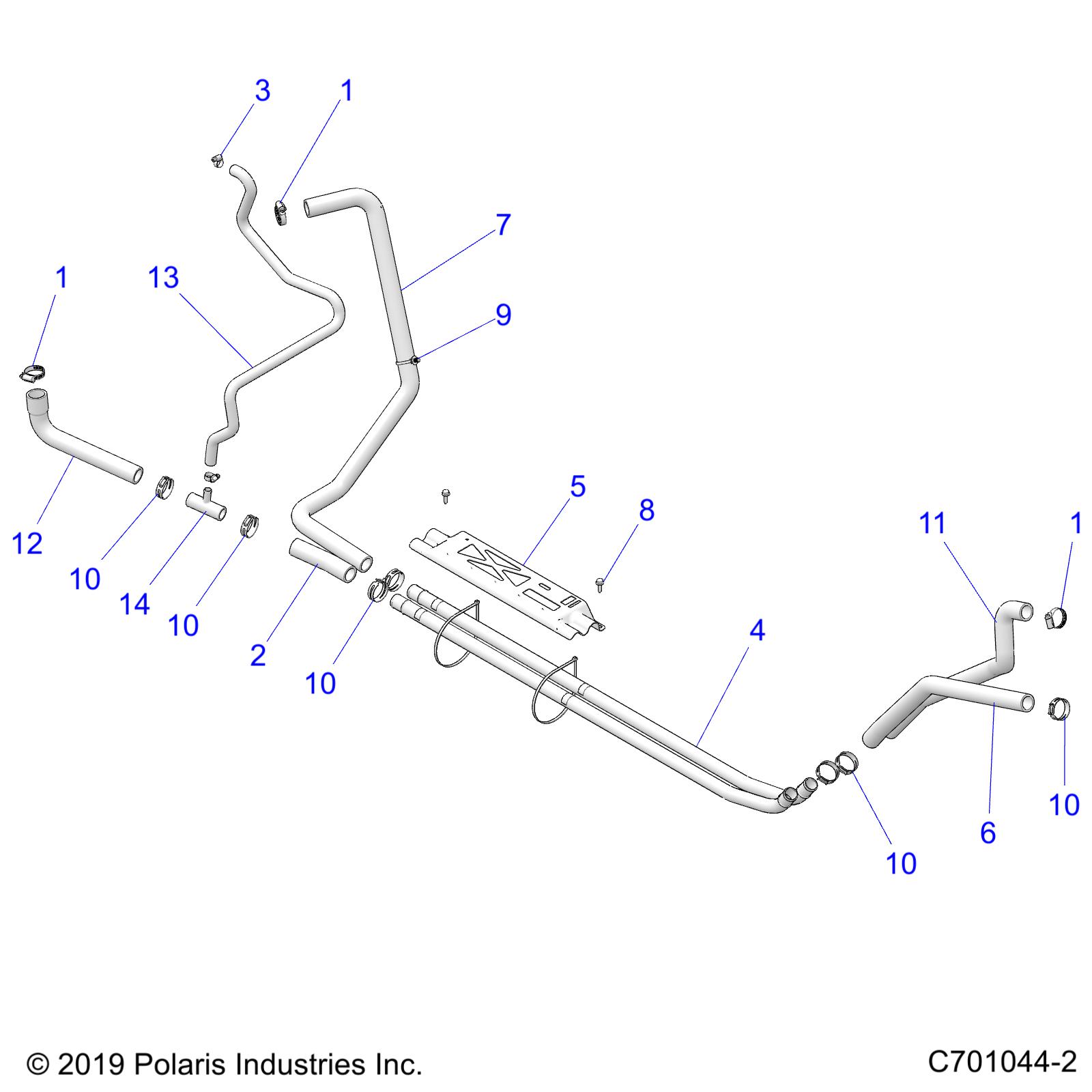 ENGINE, COOLING HOSES - Z20CHA57K2(C701044-2)