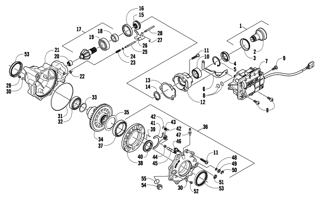 FRONT DRIVE GEARCASE ASSEMBLY