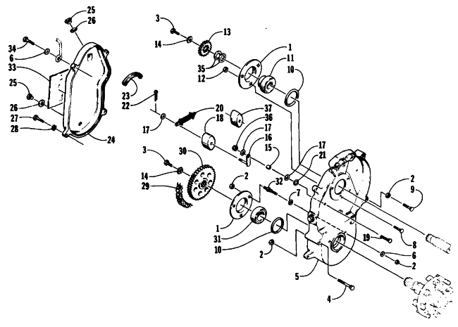 DRIVE/DROPCASE ASSEMBLY