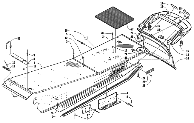 TUNNEL AND REAR BUMPER