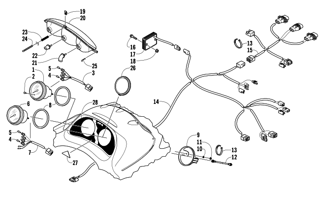 HEADLIGHT, INSTRUMENTS, AND WIRING ASSEMBLIES