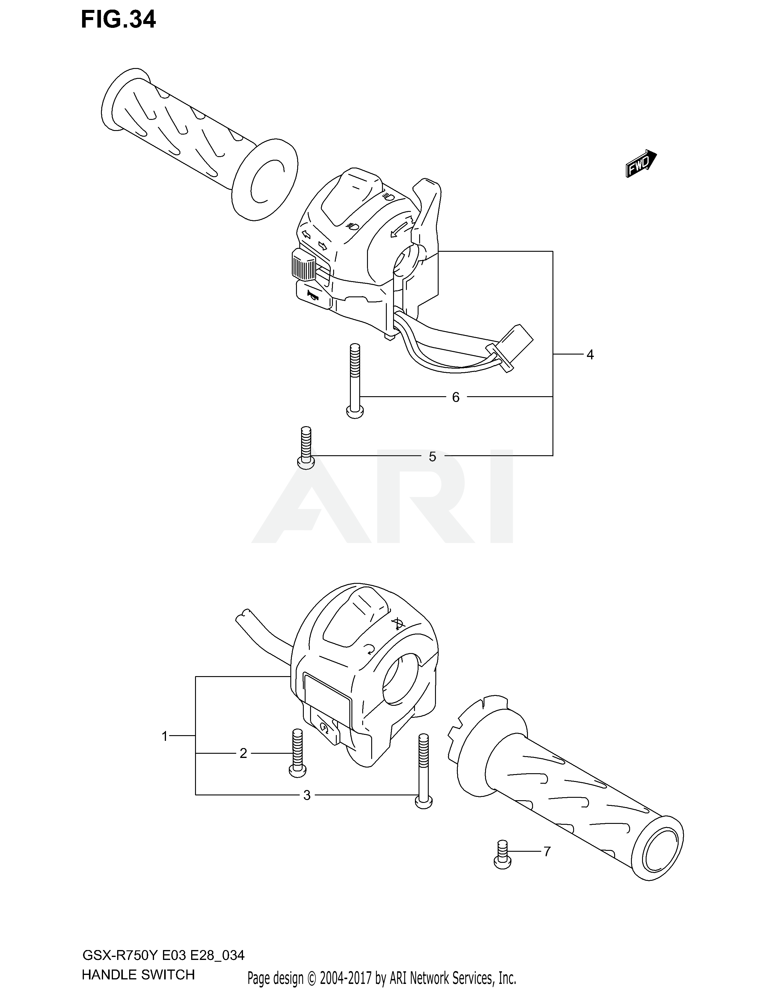 HANDLE SWITCH (MODEL Y/K1/K2)