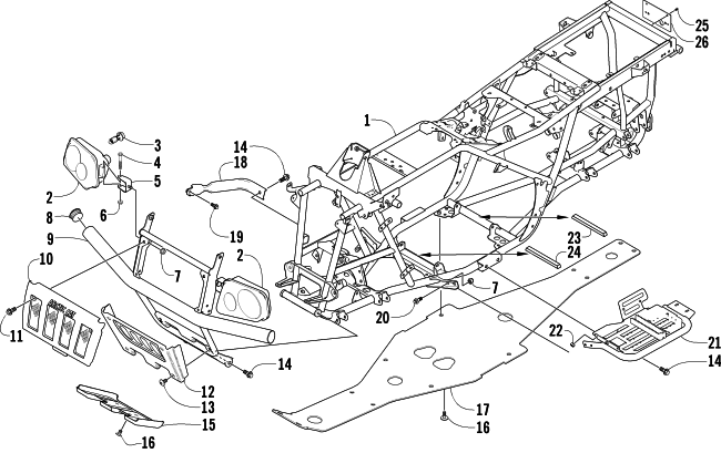 FRAME AND RELATED PARTS