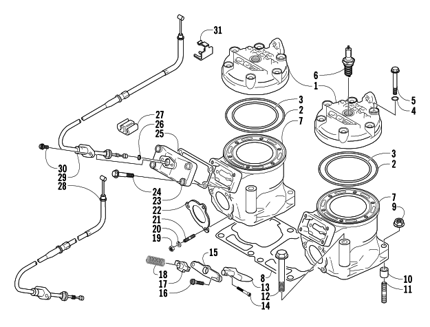 CYLINDER AND HEAD ASSEMBLY