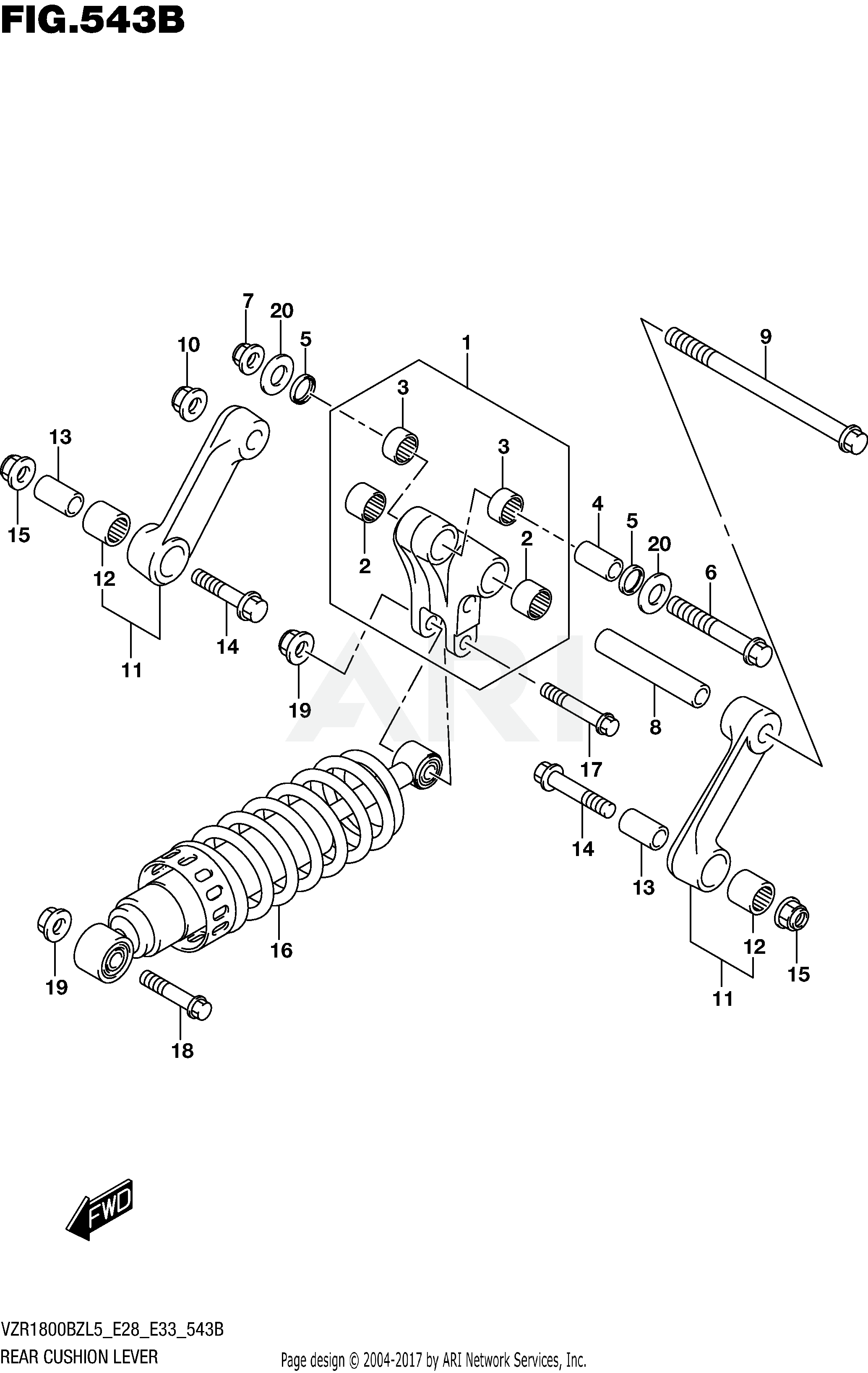 REAR CUSHION LEVER (VZR1800BZL5 E33)