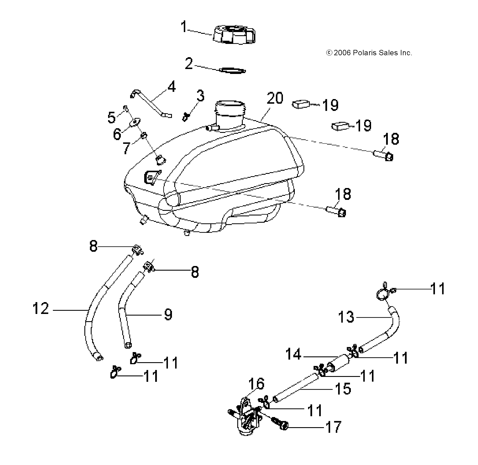 BODY, FUEL TANK ASM. - A11KA09AB/AD (49ATVFUEL09OUT90)