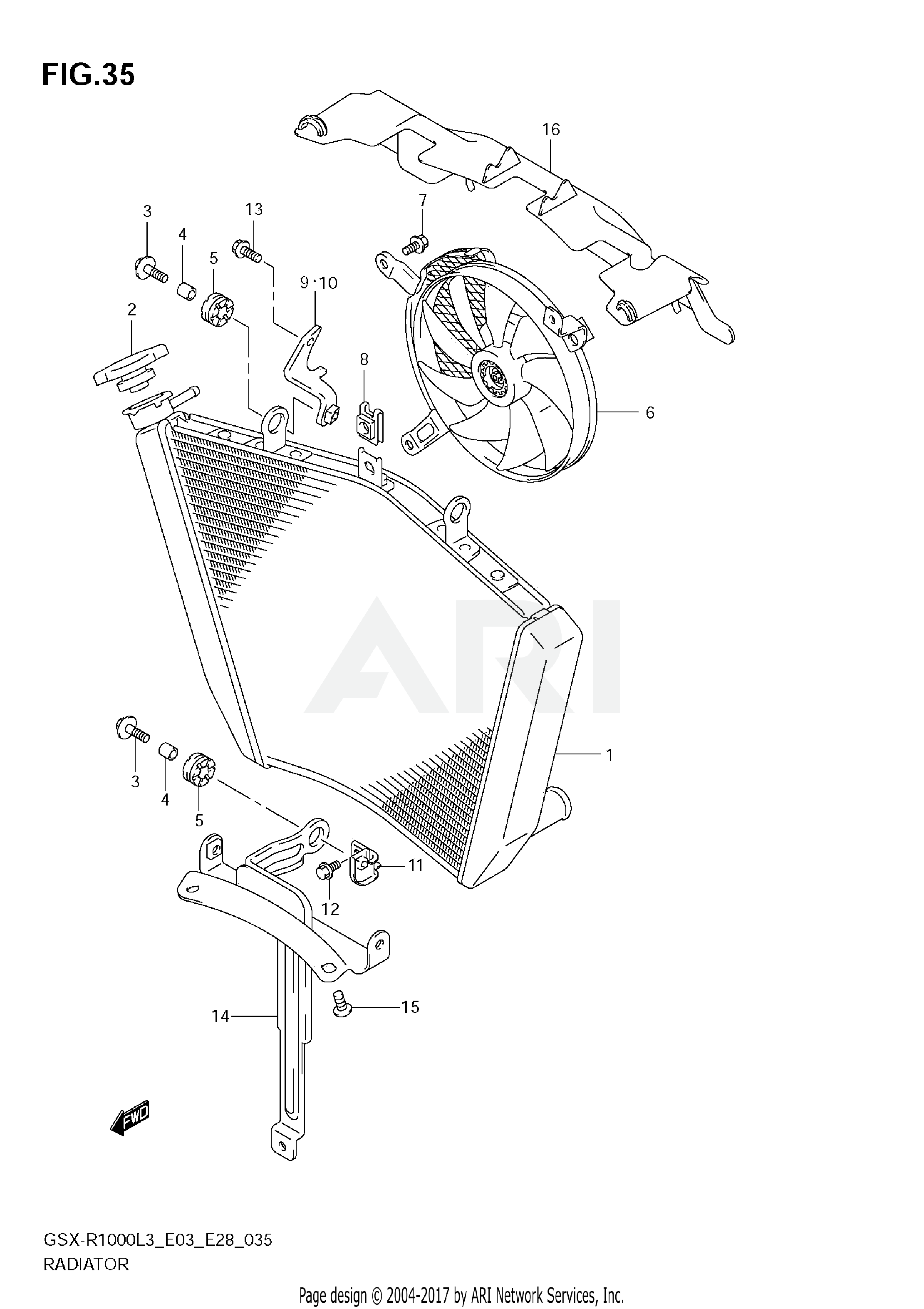 RADIATOR (GSX-R1000L3 E28)