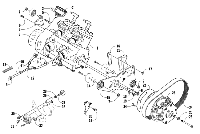 ENGINE AND RELATED PARTS