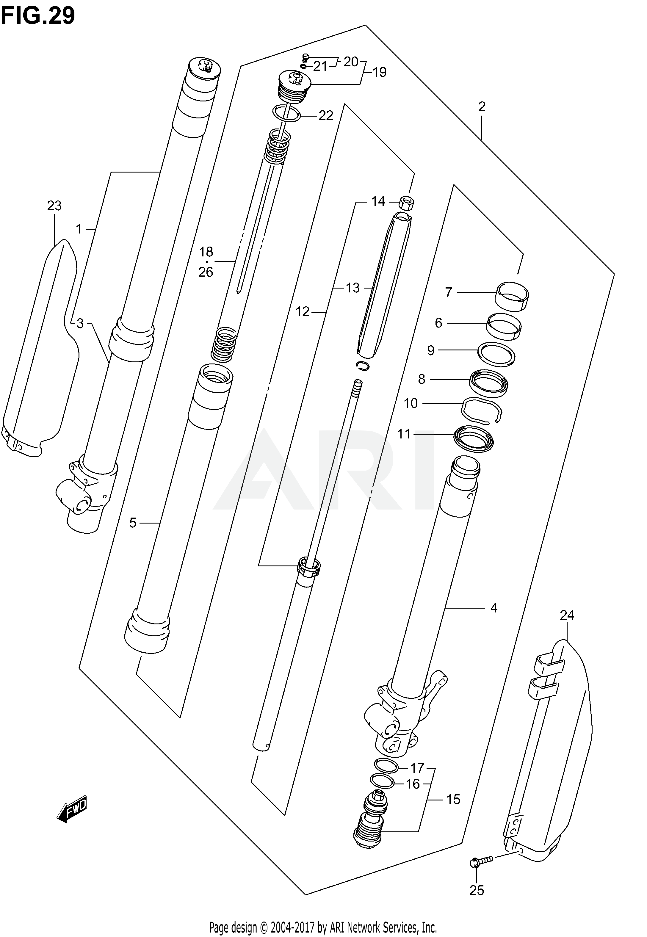 FRONT FORK DAMPER (MODEL K2/K3/K4)