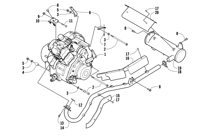 ENGINE AND EXHAUST