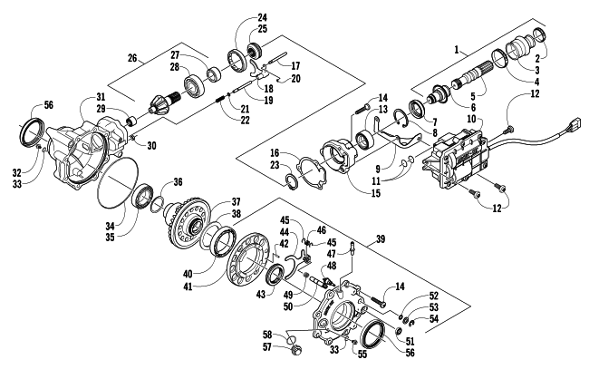 FRONT DRIVE GEARCASE ASSEMBLY